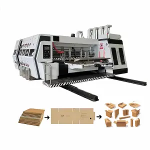 4 Color Flexo Printer Slotter Die Cutter Cardboard Cartoon Box Printing Machine