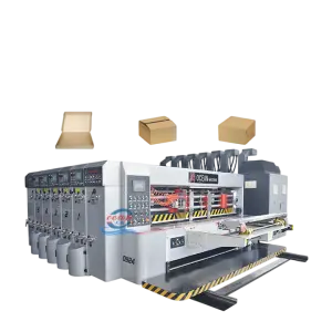 Automatic 5 Color Printing Slotting Machinery Corrugated Cartoon Box Making Machine