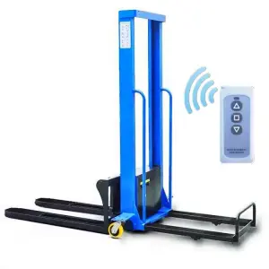 Lifting 1000kg 1.6m Semi Electric Self Loading Forklift Portable Stacker