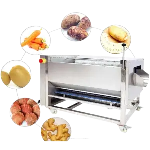 Automatic Fruit Washer Orange mango Brush Washing Machine Cassava Potato Brush Peeling Washing Machine