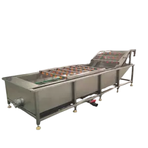 Automatic Comercial Fruit and Vegetable Ozone air Bubble Washing Machine Sweet Potato Ginger Seed Lettuce Cleaning Machine