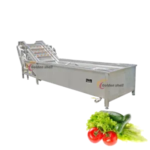 High Output Fruit Bubble Washing Machine Industrial Washing Machine with Belt Vegetable Lettuce Bubble Washing Machine