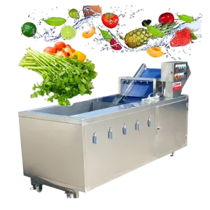 White Vegetable Cleaner Machine / Washing Vegetable Washer Machine / Vegetables Cleaner Device