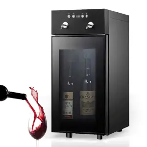 2 Bottle Wine Dispenser Recessed LED Touch Screen Smart Red Multiple Wine Dispenser