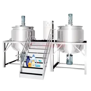 1000L Combine Double Jacketed Mixing Tank Liquid Detergent Hand Sanitizer Mixing Equipment