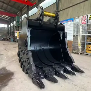 Excavator Bucket 5 Rock Tooth Heavy Duty Excavator Rock Bucket Digging