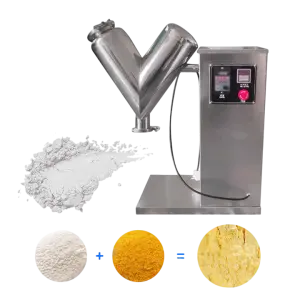 Small 20kg 30kg 50kg Seasoning Food Powder Mixing Dry Powder V Blender Mixer Machine