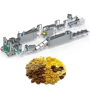 Automatic Corn Flake Kurkure Making Machine Corn Puff Snack Small Corn Flakes Production Line Machine