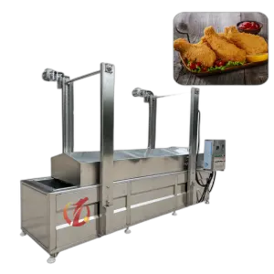 Stainless Steel Industrial Deep Fryer Fried Onion Rings Continuous Industrial Deep Fryer French Fries Frying Machine