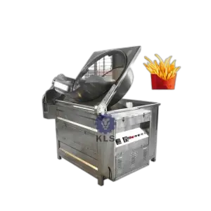 KLS Industrial Fryer Automatic French Fry Machine Potato Chip Frying Machine Tornado Potato Deep Fryer