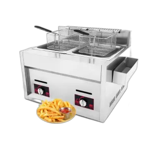 6L+6L Double-Tank Gas Deep Frying Machine Stainless Steel Catering Equipment Turkey Fryer