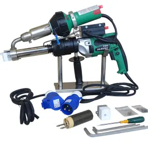 3600W Double Heating PPR PP Hand Plastic Extrusion Welder HDPE Plastic Extrusion Welding Gun