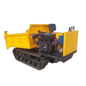 Small Hydraulic Crawler Dump Truck Self Loading Rubber All-terrain Tracked Carrier for Mud Road Agriculture Swamp