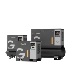 Air Compressor Industrial Screw Portable Single Phase 220V Small 7.5KW Silent 10HP With Dryer Gas Tank With CE