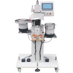 Automatic Double Sided Pneumatic Hollow Leather Upper Riveting Shoe Machine Shoe Eyeleting Machine