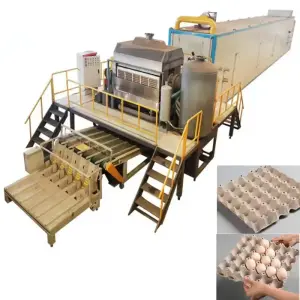 3000 pieces per hour Egg tray production line egg carton making machine with drying equipment 6, 12, 30