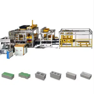 QT10-15 Automatic Building Industry Cement Interlocking Paving Block Making Production Plant
