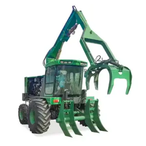 Transfer Wood Grabber Wheeled Sugar Cane Loader Harvester 4wd Self-dumping Sugar Cane Loader