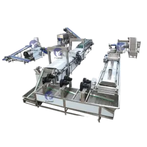 Fully Automatic Industrial Frozen French Fries Production Line Fresh Cassava Finger Potato Chips Making Machine