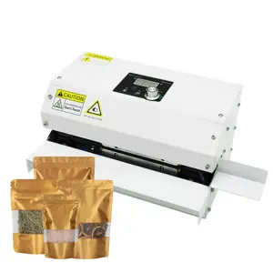 Wallepac Automatic Heat Sealer Coffee Chips Aluminum Foil Plastic Bag Horizontal Right Mini Automatic Continuous Sealing Machine