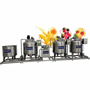 Fully Automatic Orange mango Pineapple Fruit Juice Beverage Pasteurizer Fruit Juice Production Line