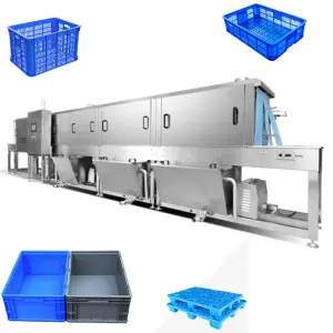 Food Beverage Tray Crate Washer Machine 300-1000 PCS