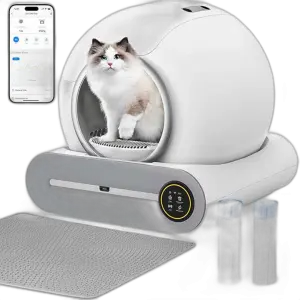 Self Cleaning Cat Litter Box Upgraded 65L+9L Extra Large Automatic Litter Box for Multiple Cats Health Monitor