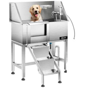 38" 201 Stainless Steel Dog/Grooming Bathing Machine with Left Door Eco-Friendly Features for Bathroom Cats & Small Animals