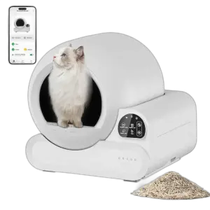 Ultra Large 70L Automatic Electric Self-Cleaning Cat Litter Box Tuya APP Control PP Material for Cats 10kg Weight