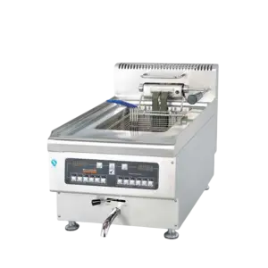 Electric Range Commercial Kitchen Equipment Stainless Steel One-Rank One-Basket Counter Top Electric Fryer