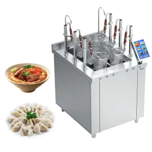 Electric Automatic Pasta Cooker Machine Restaurant Use 6 Baskets Lifting Noodle Cooking Machine
