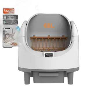 68L Automatic Cat Litter Box OEM/ODM Smart Self Cleaning Cat Litter Box