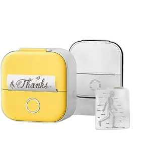 Phomemo Portable Mini Printer T02 with Cute case Thermal Printer for Mobile Phone Printer for Study,Stickers,Photos