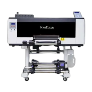 Hancolor Small Size 30cm Uv Dtf Crystal Label Printer Printing and Laminating All in One for Phone case Bottle