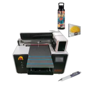 A3 Size 6 Color Flatbed Uv Dtf Phone Case Photo Printer With Cylinder Attachment Polem Camera Position