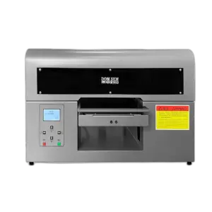 DOM SEM    A4 Led UV Flatbed Inkjet Printer for Phone case logo Pvc Card Printing Machine