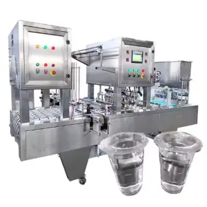 Automatic Juice Water Cup Filling and Sealing Machine for Cup Small Factories Filling Water Cups