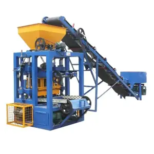QT4-15  Block Brick Making Machine with conveyor and mixer
