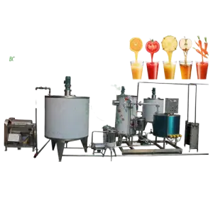 1000L/H 1ton/h Complete apple mango Orange Lemon Flavored Juice Mixing Line Plant with Pasteurizer