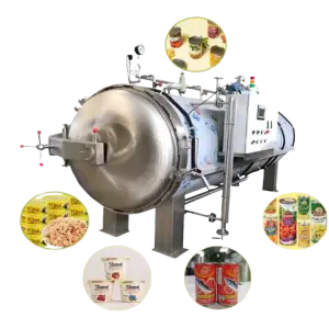 Industrial Steam Food Autoclave Sterilizer Compact Pressure Retort Machine for Cooking Agave