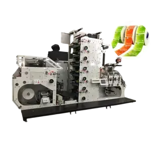 Automatic Flexo Self-Adhesive Label Flexo Printing Machine 5 Color Label Flexographic Printing Press