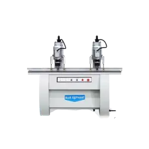 Portable Singe Double Head Hinge Drilling Machine Wooden Door Cabinet Milling Hinge Hole Drilling Machinery Blue Elephant