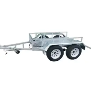 Automotive Hydraulic 3-Ton Low Bed Inclined Trailer Twin Car Trailer Multi-Purpose Small Excavator Trailer