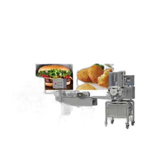 Automatic MINI Burger Patty Forming Make Machine Industrial Big Beef Chicken Nugget Forming Production Line