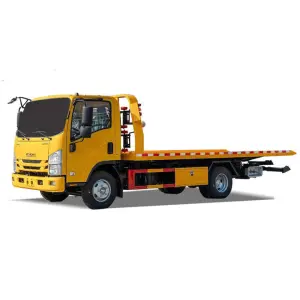 ISUZU 600P Dual-Tow 130HP 4x2 Road Recovery Tow Truck & Wrecker for Trailers 4-10 Tons Full Trailer Capacity