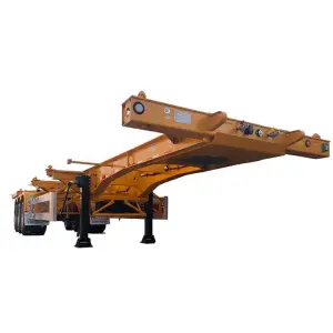 Skeleton Container Semi-Trailer Double Axle Crane for Construction Site