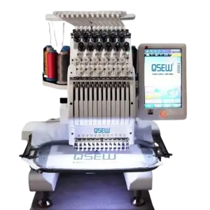 QS-1201S 12 Heads Single Head Computerized Embroidery Machine Computer for T shirt logo label Embroidery Machine sldb