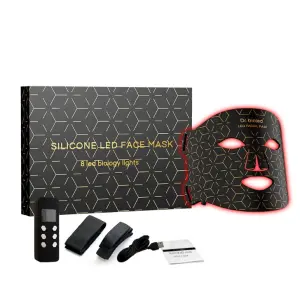 Bendable Silicone 8 Colors NIR LED Light Bio Therapy Mask Face Anti-Aging Skin Rejuvenation Collagen Growth Stimulation PDT