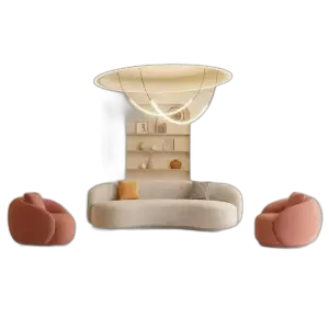 Luxury Modern White Lamb Wool Sectional 3 Seater Sofa Living Room Designer Julep Sofa Set Furniture