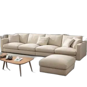 Modern Minimalist White Modular Sectional Sofa Set Fabric Living Room Furniture European Simple Design Cooling Foam Special
